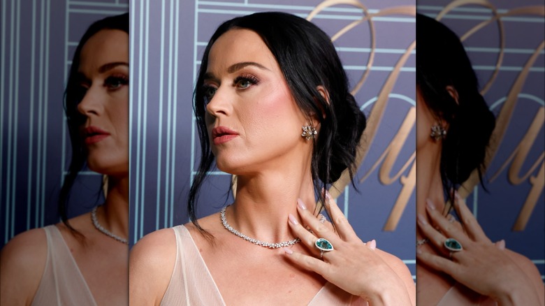 Katy Perry wearing a modern 90s updo