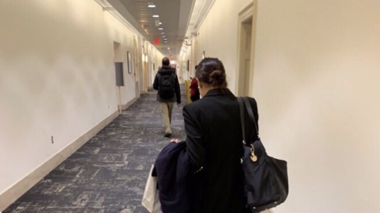 Alexandria Ocasio-Cortez walking