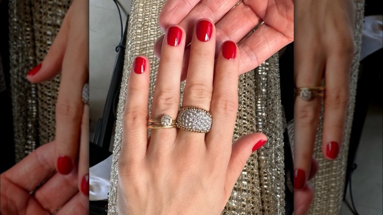 Classic red manicure