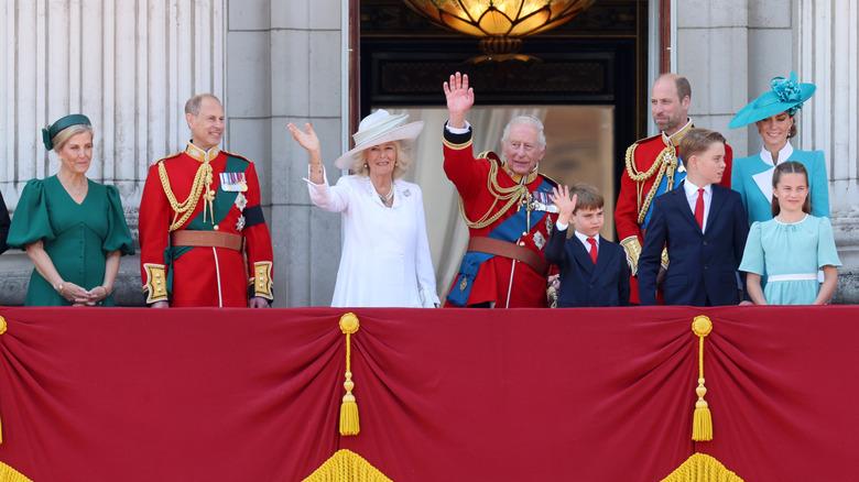 The British royal family at the Trooping the Color 2025, including Sophie, Duchess of Edinburgh, who wa one of the most unfashionable royals present