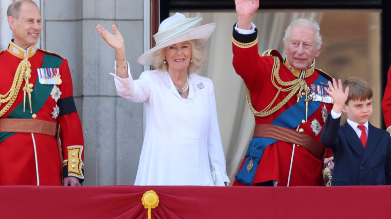 Queen Consort Camilla wearing at plain white dress than landed her on the most unfashionable royals lis