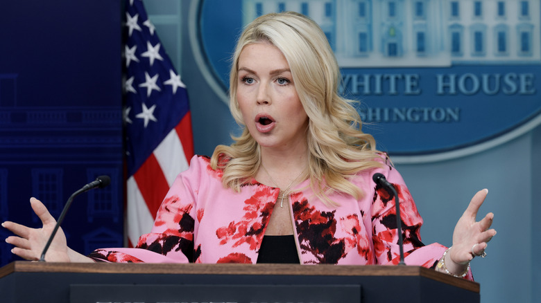 Karoline Leavitt with wavy hair