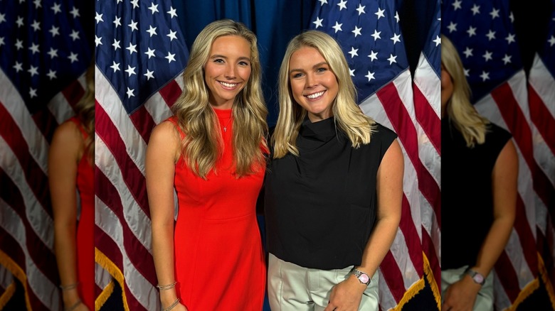 Sonny Joy Nelson and Karoline Leavitt smiling