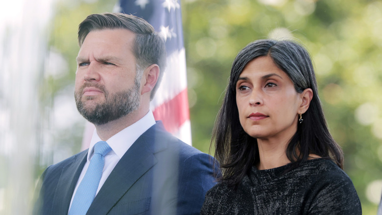 JD Vance and Usha Vance at an event