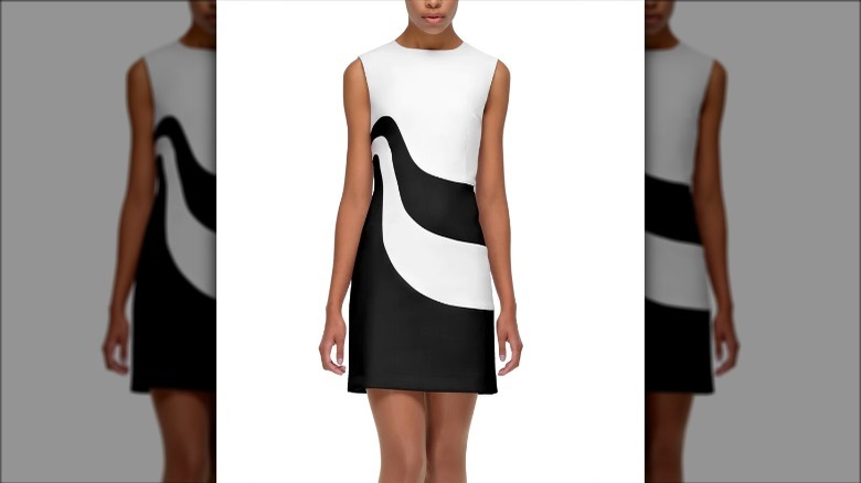 Black and white mod dress