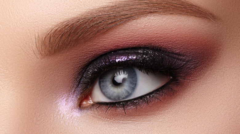 Closeup of eye makeup