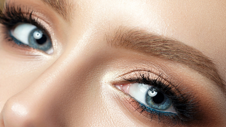 closeup of woman's eyes