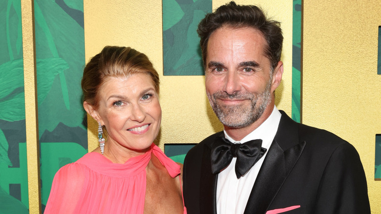 Connie Britton and David E. Windsor smiling