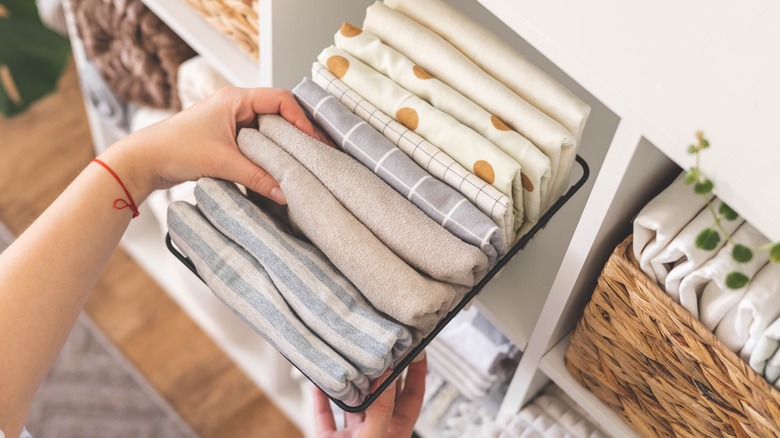 Drawer full of pillowcases