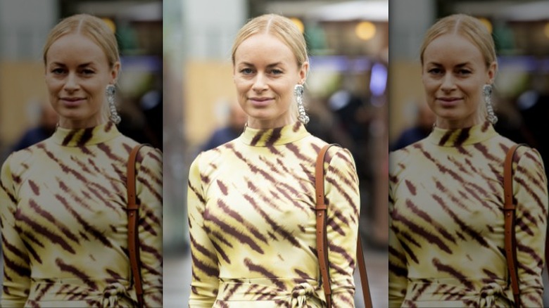 Clunky silver earring