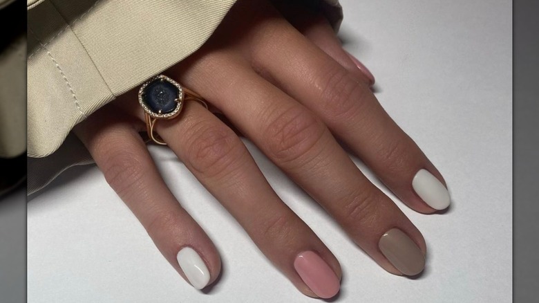 Soft Skittles manicure