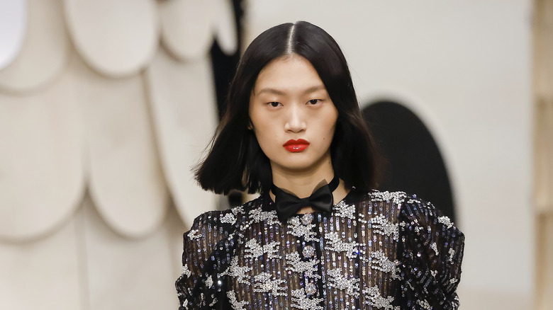 Chanel model haute couture show