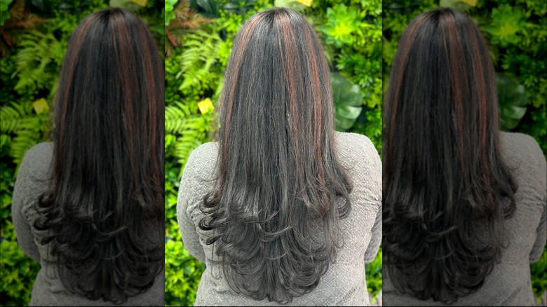 Straight haircut with layered ends