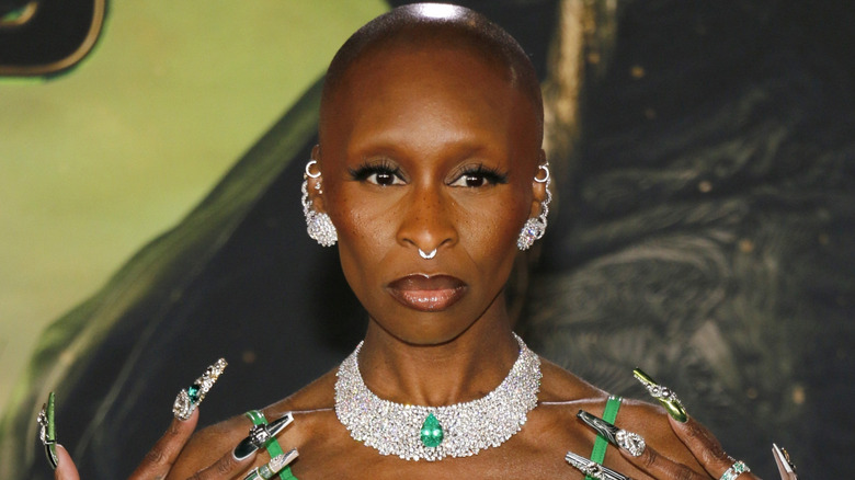 Cynthia Erivo posing at a "Wicked" premiere in 2024