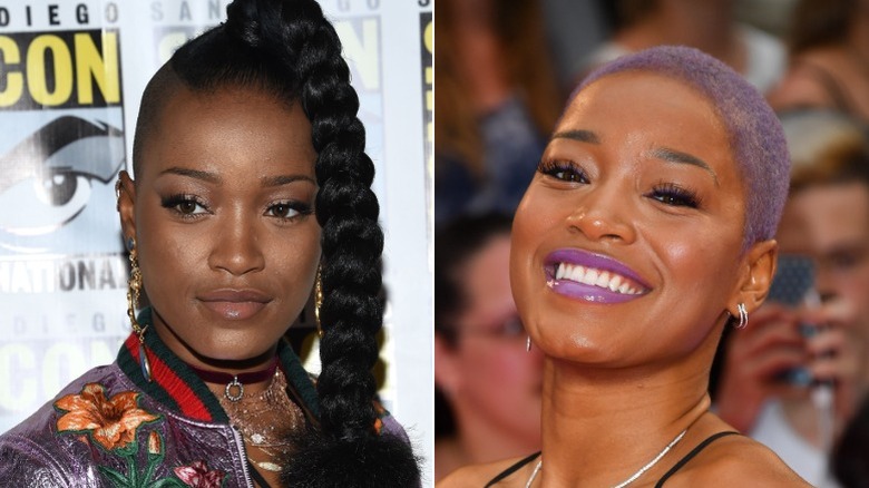 Keke Palmer sampled shaved sides in 2016 and a lilac shaved head in 2017