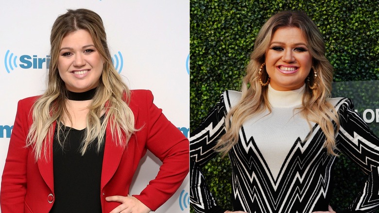 Kelly Clarkson blond ombré balayage