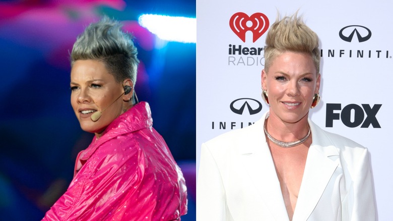 Pink mohawk undercut