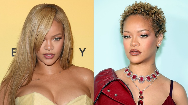 Rihanna with blond hair