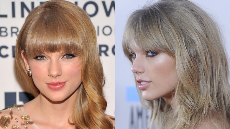 Taylor Swift Red era bangs