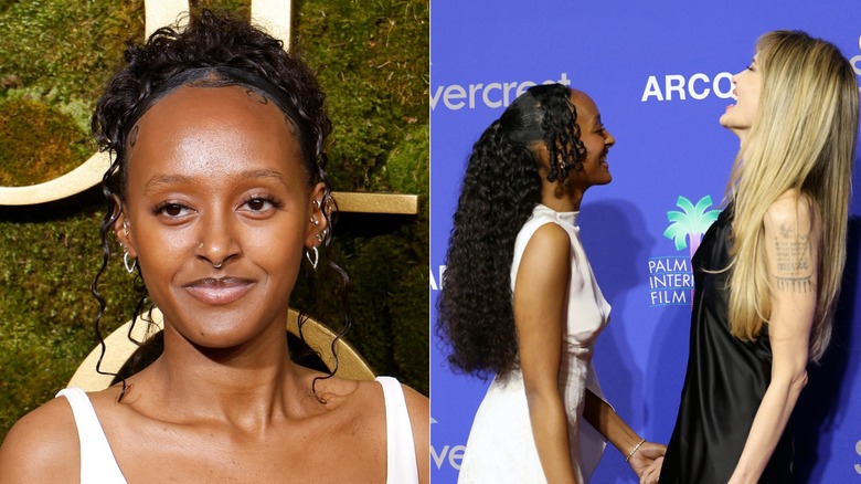 Zahara Jolie-Pitt in 2025 with updos.