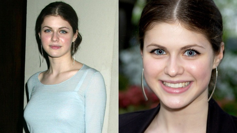 Alexandra Daddario in blue top