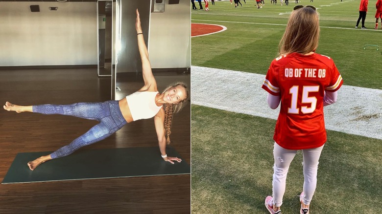 Brittany Mahomes exercising