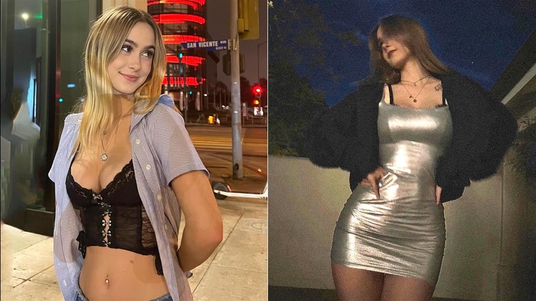 Coco Arquette wearing bustier and bodycon dress