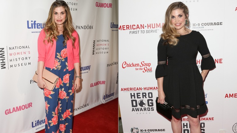 Danielle Fishel at red carpet events in 2016 and 2017.
