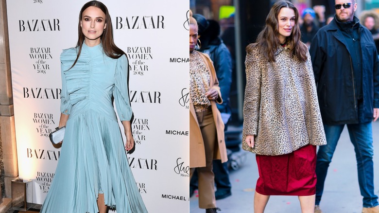 Keira Knightley's style in 2018 and 2019.