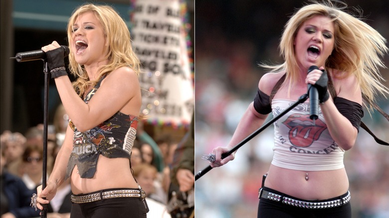 Kelly Clarkson with blond hair