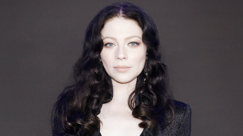 Michelle Trachtenberg in black