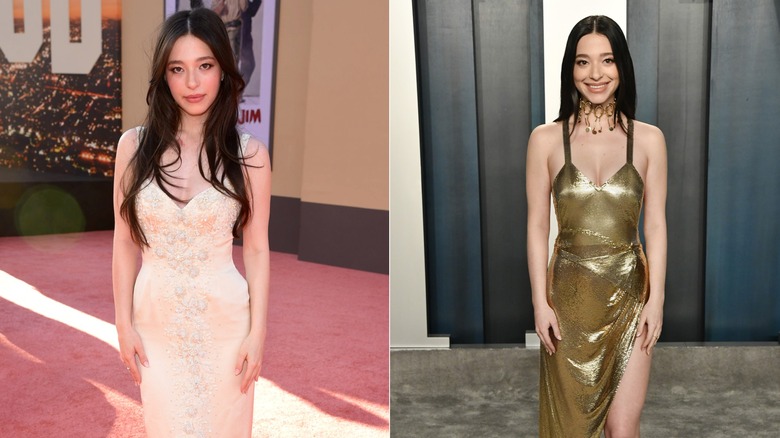 Mikey Madison walks the red carpet for Once Upon A Time In Hollywood and poses on the red carpet of the 2020 Vanity Fair Oscar Party