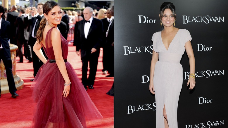 Mila Kunis in chic gowns