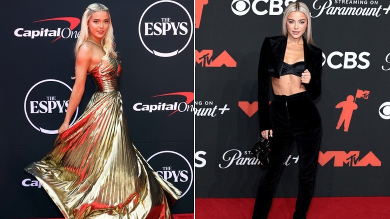 Olivia Dunne poses at the ESPYS and the MTV VMAs