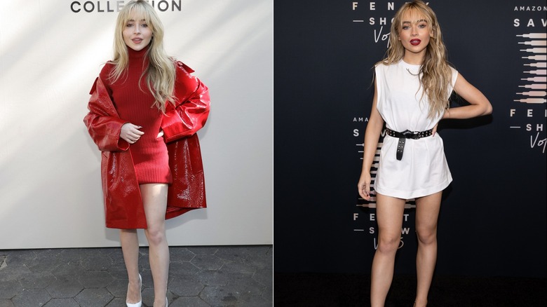 Sabrina Carpenter with 90s bangs