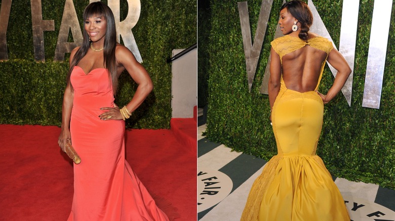 Serena Williams at the 2011 and 2012 Vanity Fair Oscars party