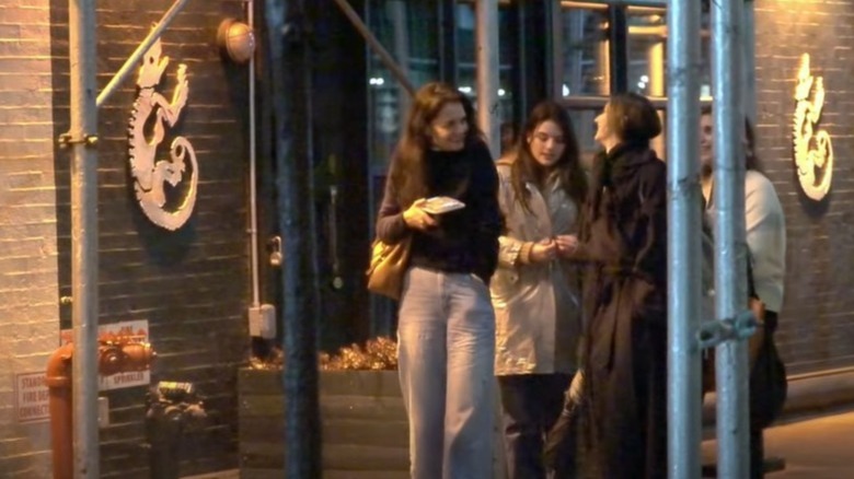 Suri Cruise with Katie Holmes and friends