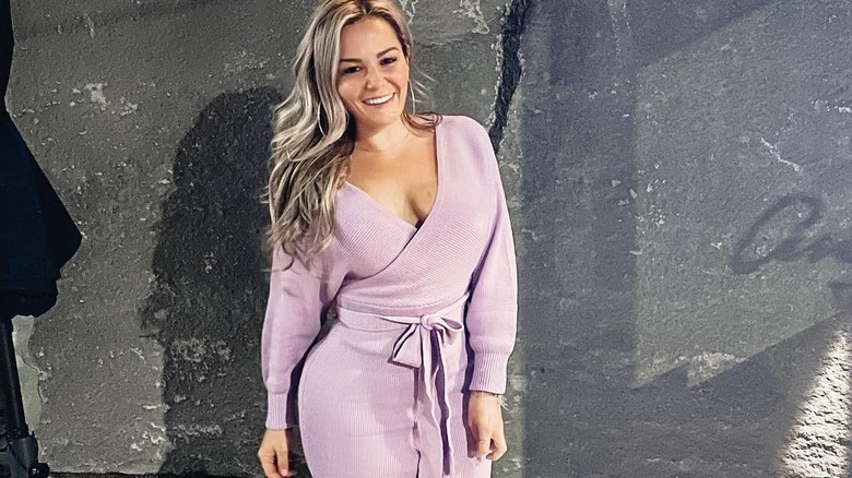 Lavender sweater dress