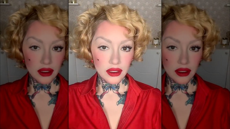 woman showing different mascara techniques