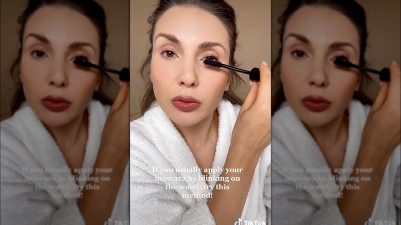 TikTok video screenshot of mascara hack