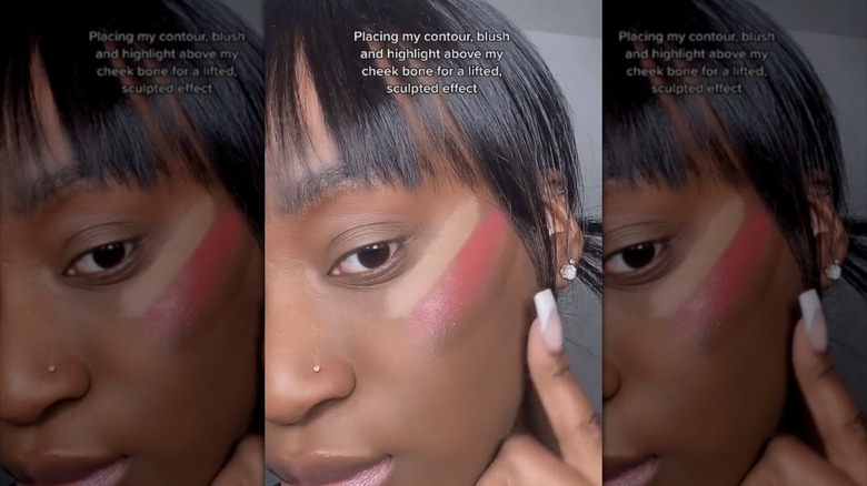 Person showing Neapolitan contour hack