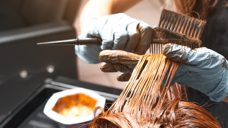 hair coloring by stylist