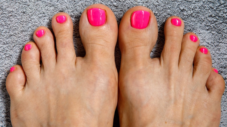 Hot pink pedicure