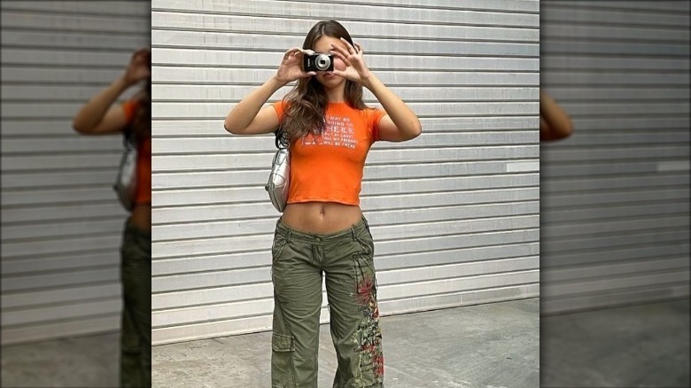 Woman wearing Y2K fashion