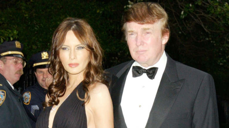 Melania Knauss and Donald Trump at Rudy Giuliani's wedding