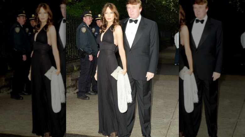 Melania and Donald Trump together at Rudy Giuliani's wedding
