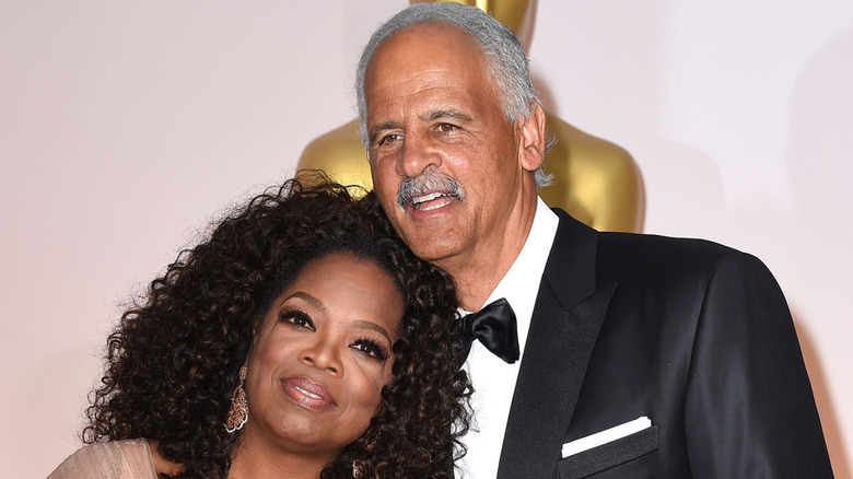 Stedman Graham and Oprah Winfrey posing