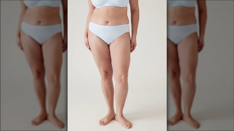 model wearing underwear