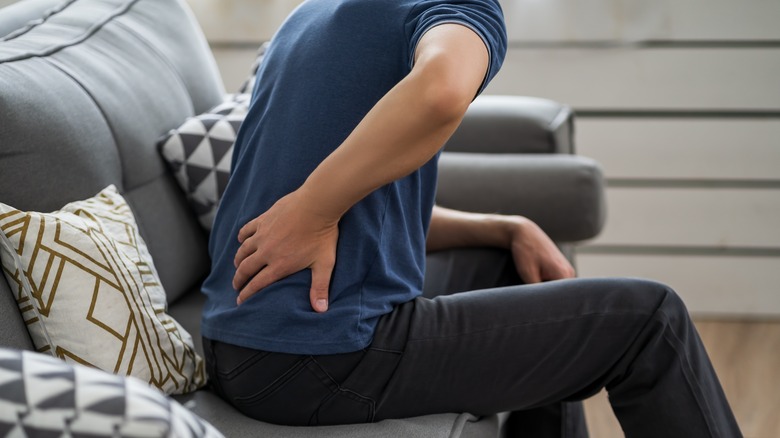 person with back pain 