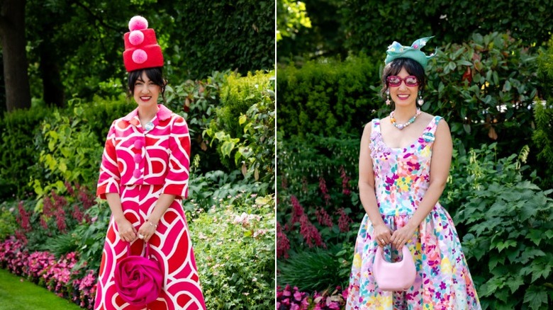 Angela Menz in two different looks at Royal Ascot